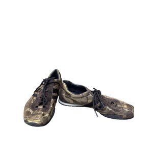 Coach Kate Womens Brown Leather & Suede Sneakers Size 7.5M SKU 9199